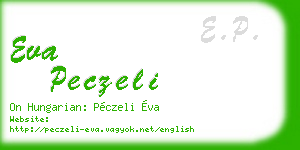 eva peczeli business card